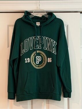 PINK Victoria's Secret Dark Green Label Hoodie